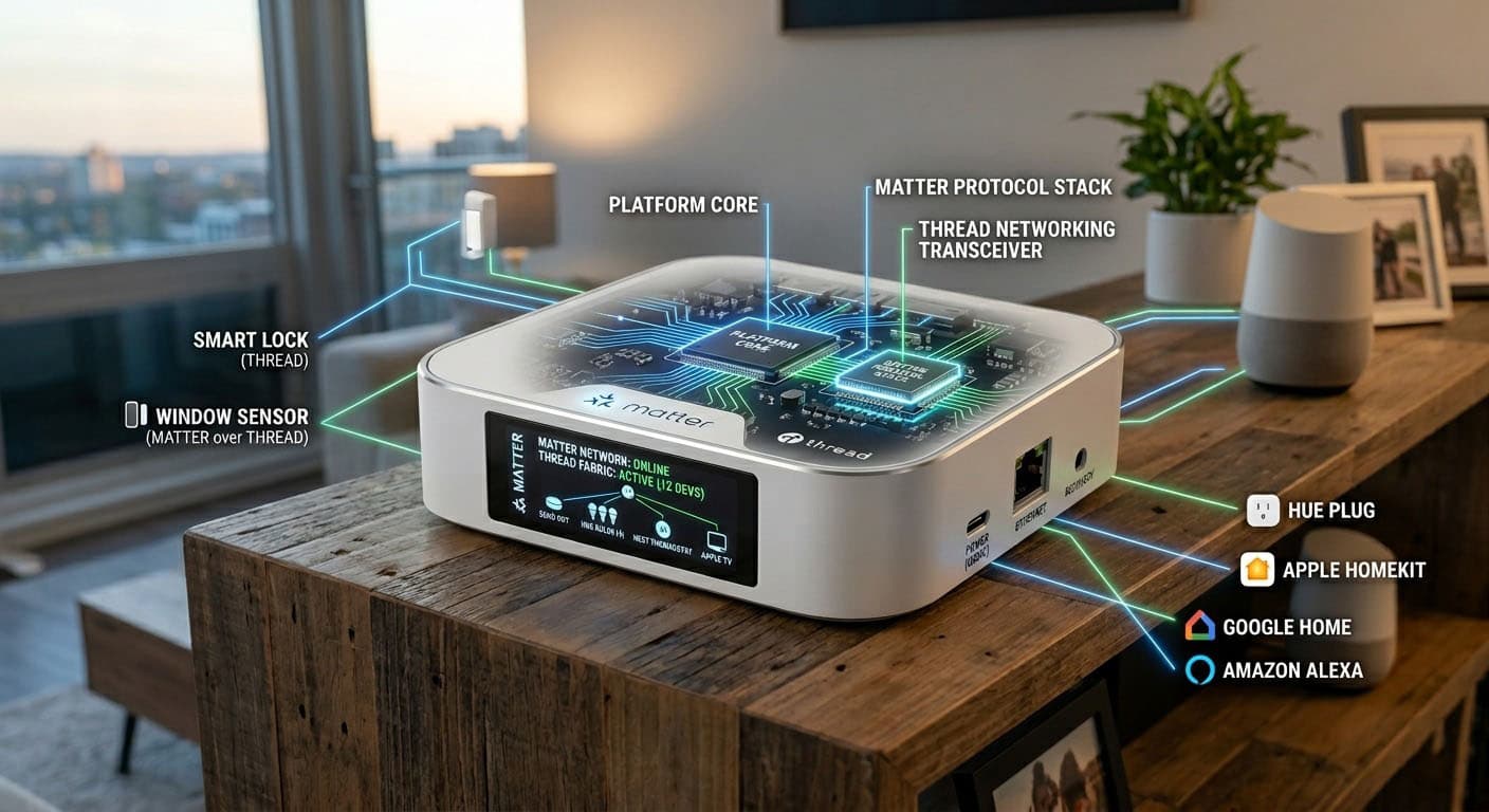 Smart Home Hub with Matter Protocol and Thread Networking